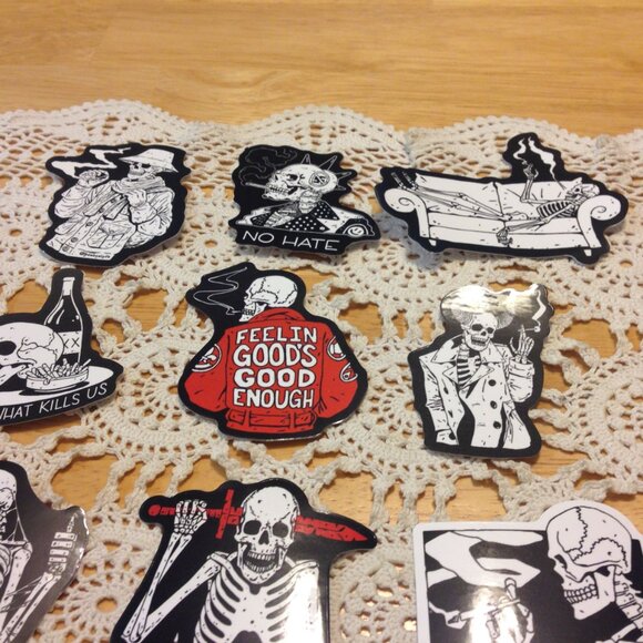 Black and white stickers, cell phone, hydroflask, high times theme - Picture 4 of 8